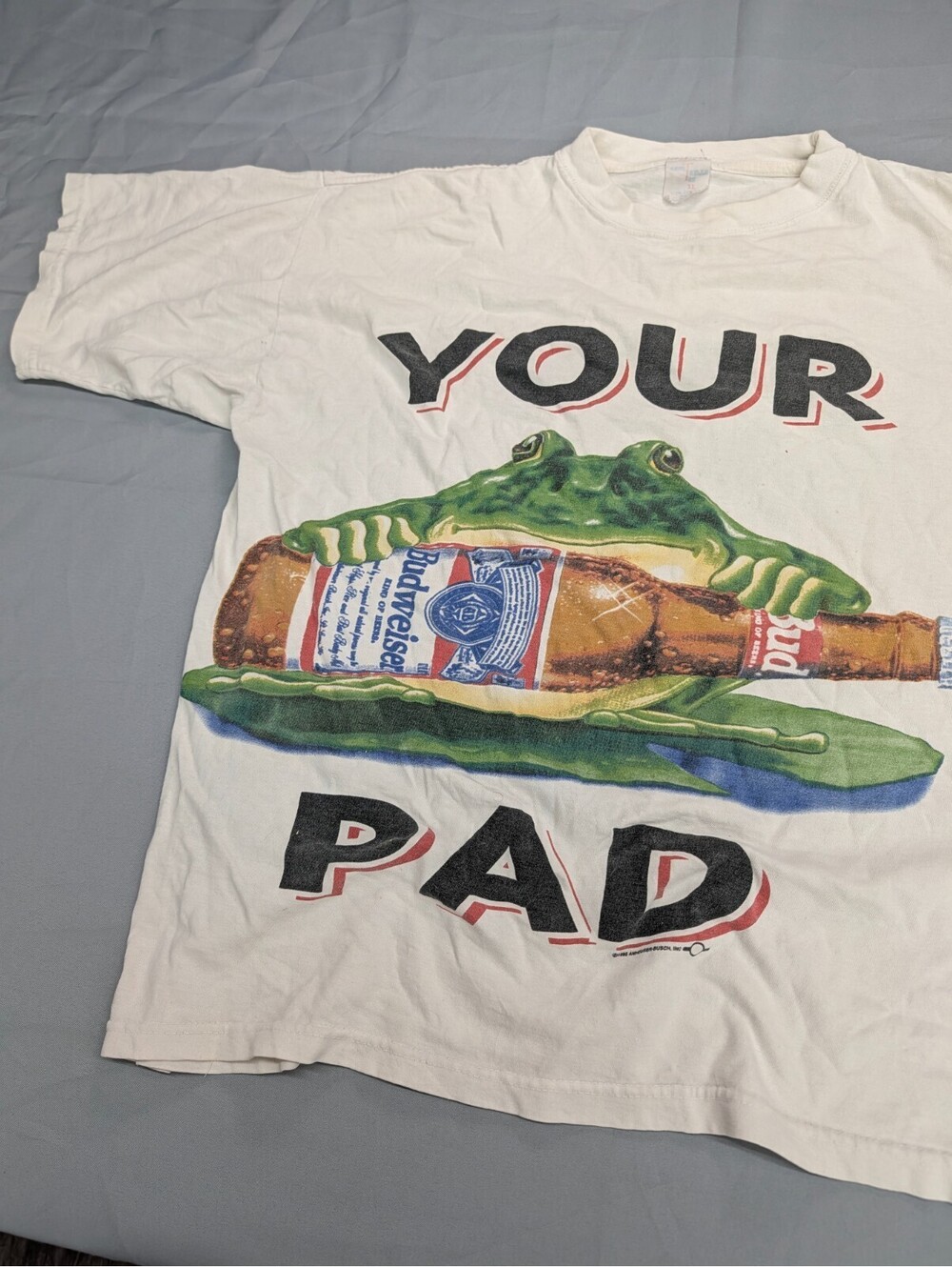 Vintage Budweiser Frogs Shirt XL Your Pad Or Mine Tee